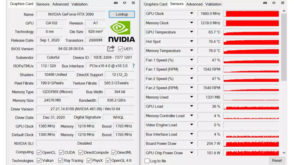 نرم افزار gpu-z کامپیوتر