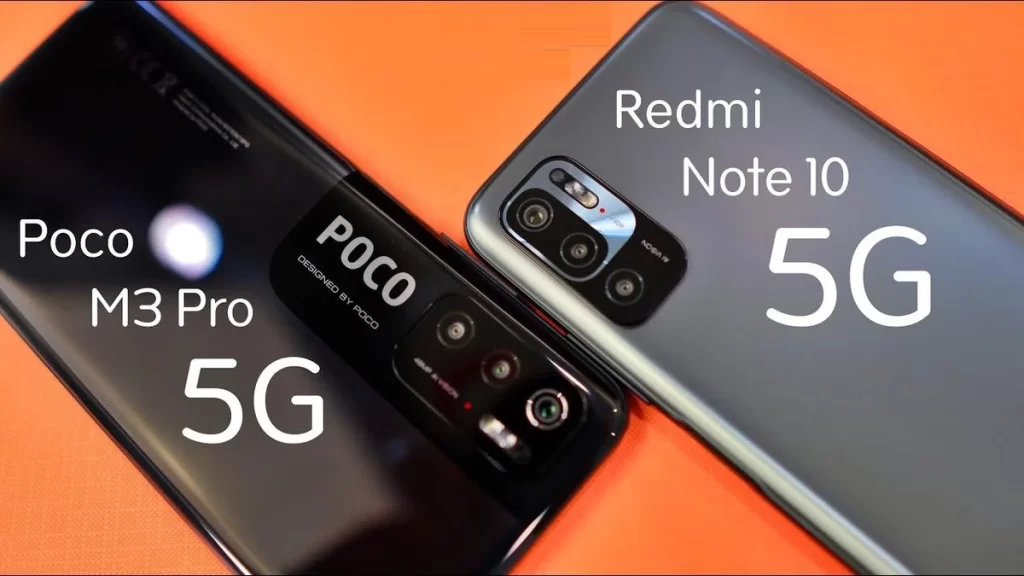 گوشی redmi not10 5g و poco m3 pro 5g