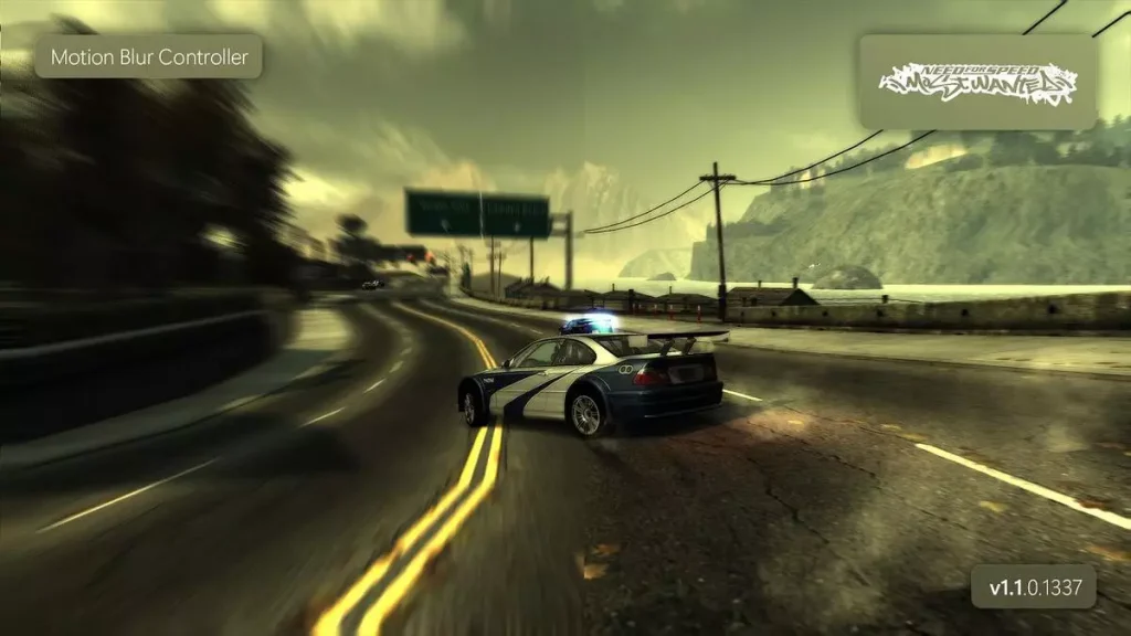 تغییر تنظیم motion blur در بازی most wanted